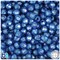 BeadTin Dark Blue Pearl 8mm Faceted Round Plastic Craft Beads (450pcs)